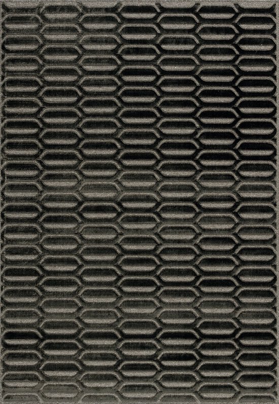 Vloerkleed Brinker Carpets Chiara 949 Grey Anthracite - maat 160 x 230 cm