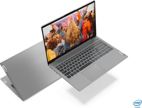 Lenovo IdeaPad 5 15ITL05 Intel® Core™ i7 i7-1165G7 Laptop 39,6 cm (15.6") Full HD 16 GB DDR4-SDRAM 512 GB SSD NVIDIA GeForce MX450 Wi-Fi 5 (802.11ac) Windows 10 Home Engels Grijs, Platina - Lenovo - Hoofdafbeelding