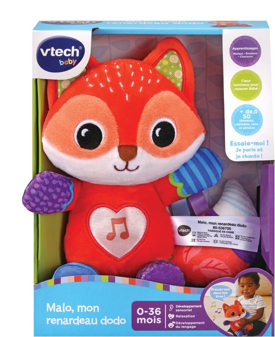 Knuffel met Geluid Vtech Baby Malo, my sleeping fox — afbeelding 3