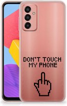 Leuk TPU Back Case Geschikt voor Samsung Galaxy M13 | M23 Hoesje Finger Don't Touch My Phone