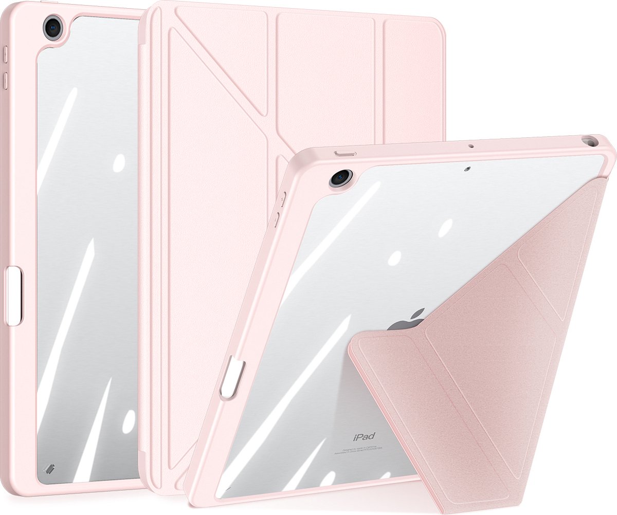 Dux Ducis - Hoes geschikt voor iPad 7/8/9 10.2 - Magneet sluiting - Auto Sleep/Wake functie - Met Pencil houder - Roze