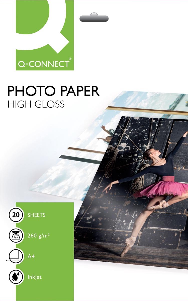 Q-CONNECT fotopapier, ft A4, 260 g, pak van 20 vel 50 stuks