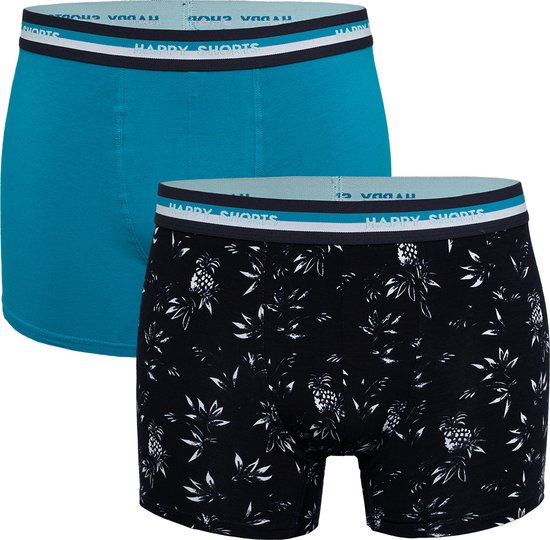 Happy Shorts 2-Pack Boxershorts Met Print Heren Hawaii - Maat S