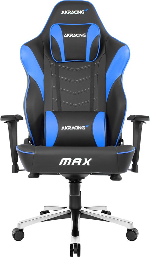 AKRacing Master Max - Gamestoel - Zwart/Blauw PU-leer