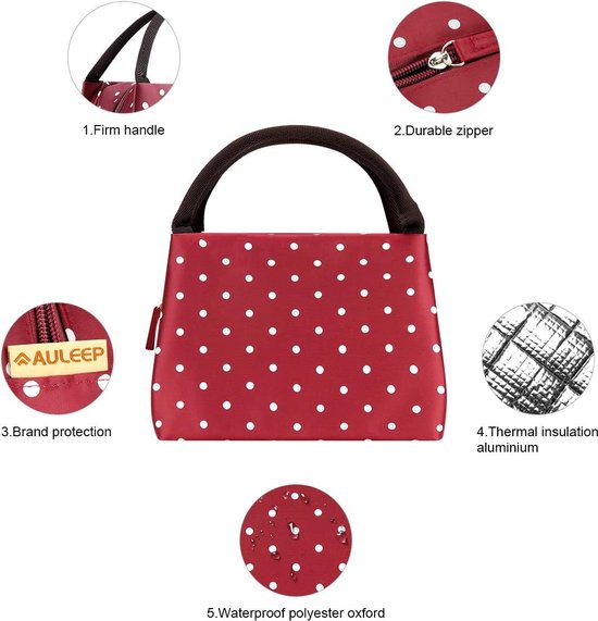 Lunchtas - Geïsoleerde lunchtas - Handig lunctas voor werk en school - compact lunchtas van Sable&Zen — afbeelding 4