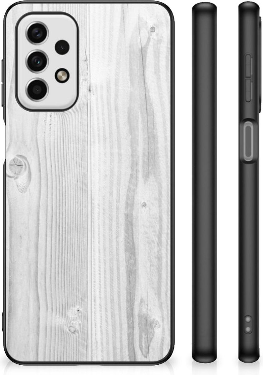Samsung Galaxy A23 Houten Print Telefoonhoesje White Wood
