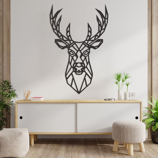 Houten Geometrische Wolf Wanddecoratie Wolf Wanddecoratie - België