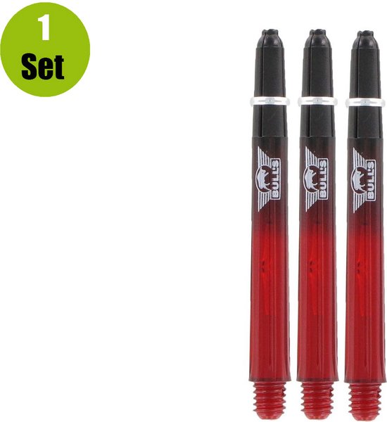 Foto: Bulls airstriper dart shafts rood medium 1 set 