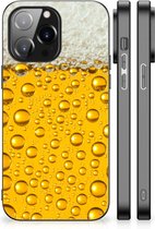 Silicone Back Cover iPhone 14 Pro Max Telefoonhoesje met Zwarte rand Bier