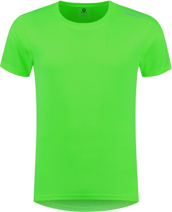 T-Shirt Running Promotion Vert Fluor 128/140