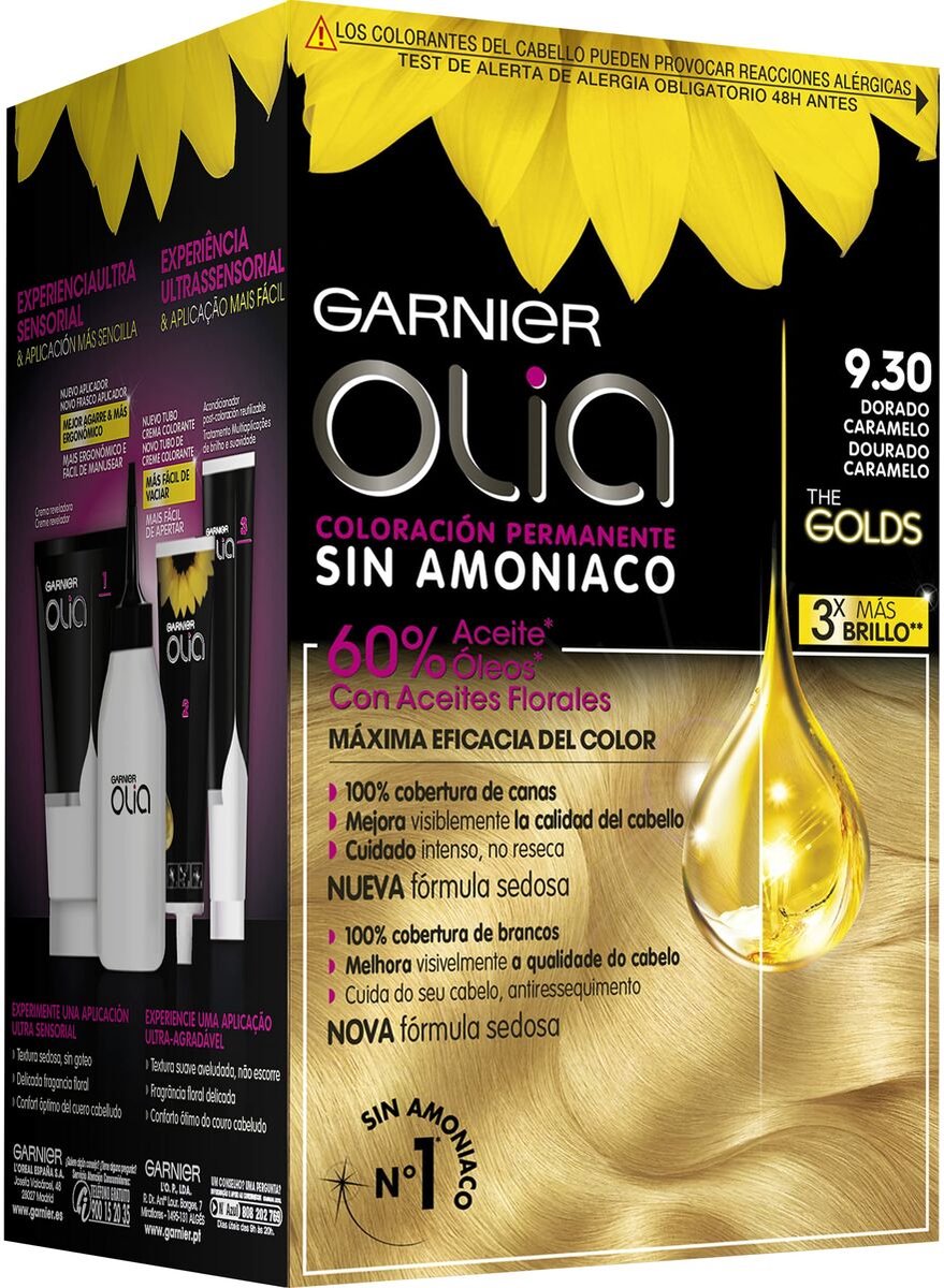 Garnier Olia Coloración Permanente #9,30-dorado Caramelo 54 Ml
