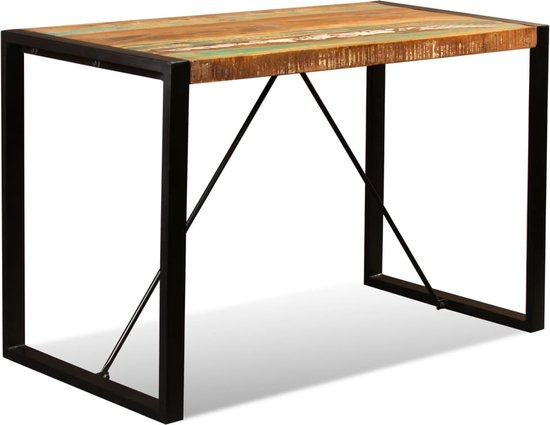 vidaXL Eettafel 120 cm massief gerecycled hout vidaXL Eettafel 120 cm massief gerecycled hout