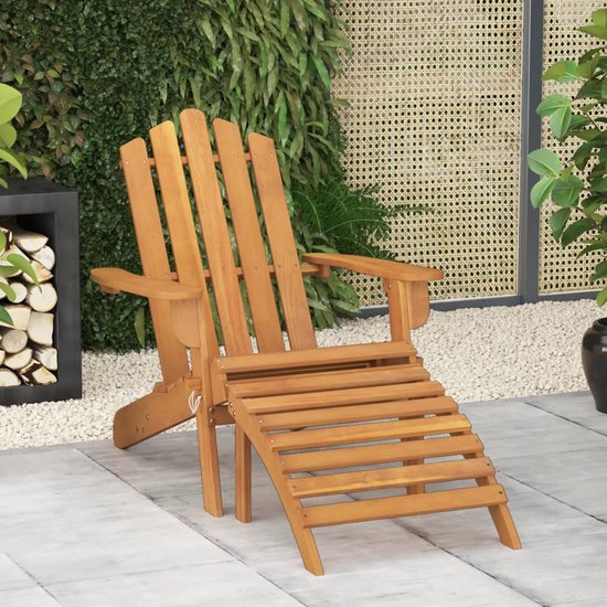 GOPLUS Adirondack stoel van massief hout, tuinstoel tot 160 kg belastbaar, tuinstoel met armleuningen en rugleuning, strandstoel met gelakt oppervlak, voor tuin, strand, outdoor, grijs