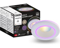 Calex Halo Slimme Inbouwspot – Smart Downlight – RGB en Warm Wit Licht – Wit