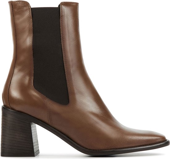 Stefano Lauran Chelsea boots Dames / Laarzen / Damesschoenen - Leer - M1135  - Cognac - | bol.com