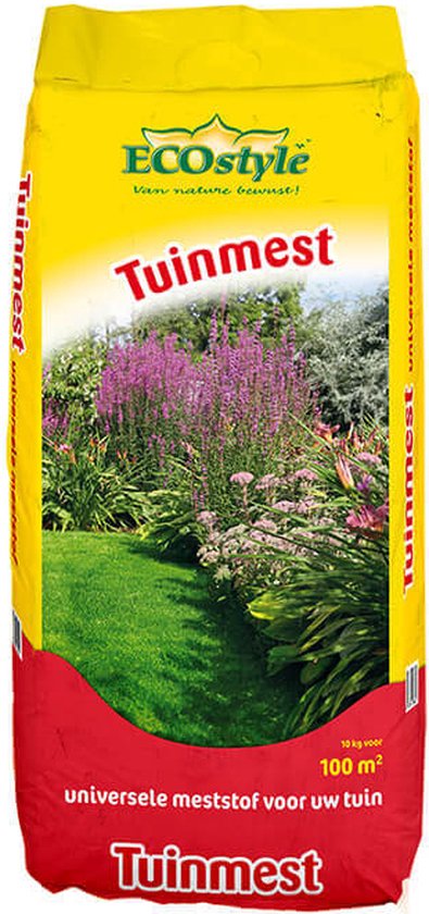 Foto: Ecostyle tuinmest 10 kg algemene tuinmeststof voor 100 m2