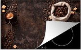 KitchenYeah® Inductie beschermer 78x52 cm - Koffiebonen - Koffie - Zak - Kookplaataccessoires - Afdekplaat voor kookplaat - Inductiebeschermer - Inductiemat - Inductieplaat mat