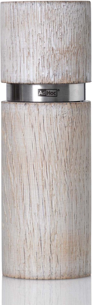 Peper of Zoutmolen Texture Antique - Wit, 15 cm - AdHoc