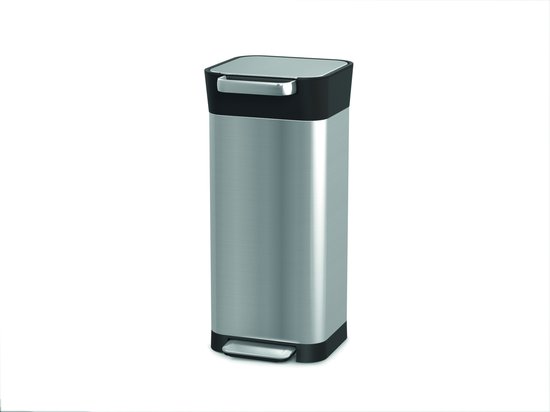 Joseph Joseph Intelligent Waste Prullenbak Titan Slim - RVS - 20 L - Zilver