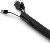 Zelfsluitende kabelslang 20mm - 3 meter - Zwart