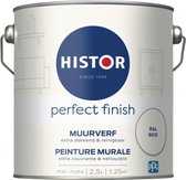 Histor Perfect Finish Muurverf Mat - Perfecte Dekking - Geurarm - 2.5L - RAL 9010 - Wit