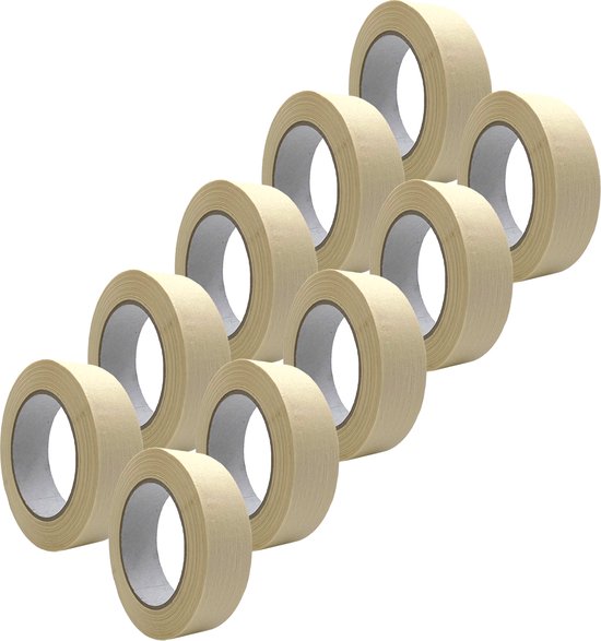 Foto: Dula schilderstape 10 rollen 30mm x 50m afplaktape maskingtape