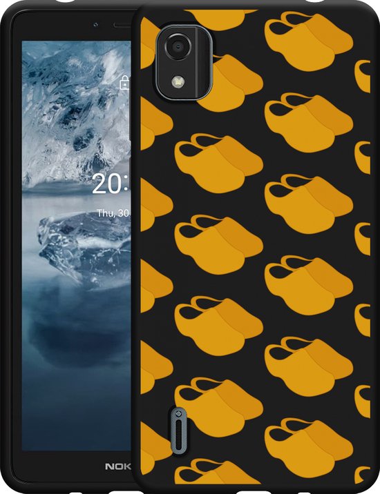 Custodia Per Nokia C2 2nd Edition (2022) | Cover Trasparente Con Motivo Floreale Viola | Morbida TPU Antiurto | Sottile E Leggera