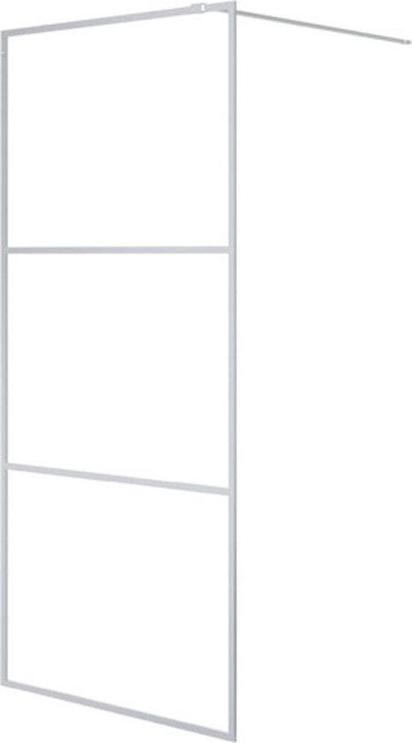 vidaXL Cabine de douche à l'italienne 90 x 195 cm Verre ESG transparent Argenté