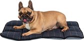 Jack and Vanilla Animal Mat - tapis pour chien - TARTAN - Bench Mat - Blauw - S - 58x40cm
