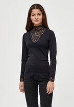 Minus Vanessa V-cut Blouse Tops & T-shirts Dames - Shirt - Zwart - Maat M