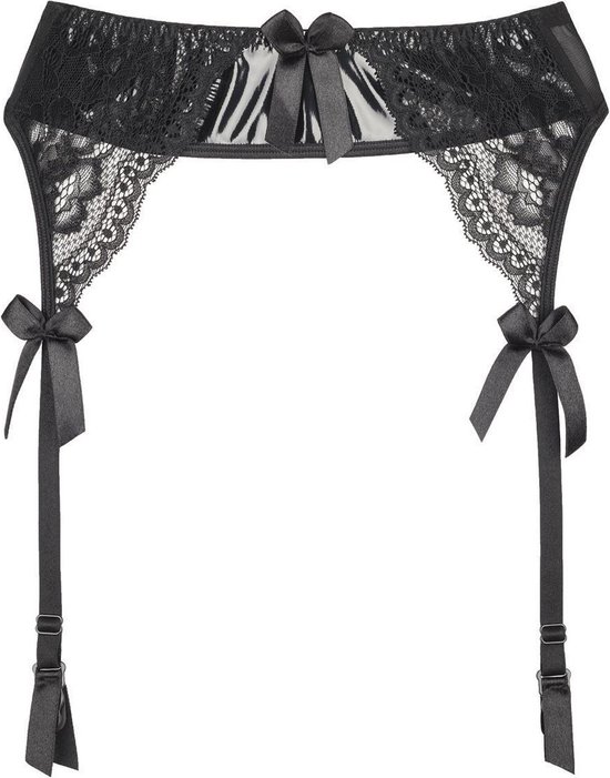 V8732PS Plus Size garter belt black