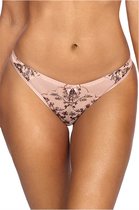 Doorzichtige string roze met goud maat 42