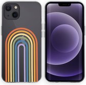 iMoshion Hoesje Geschikt voor iPhone 13 Hoesje Siliconen - iMoshion Design hoesje - Meerkleurig / Rainbow Pride