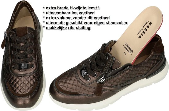 Foto: Hassia dames bruin donker sneakers maat 37