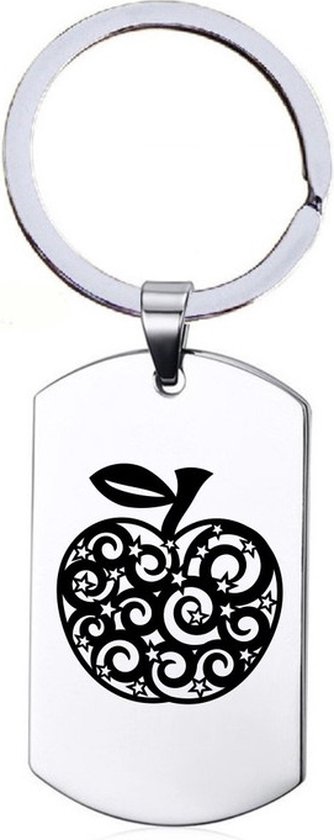 Porte-clés en acier inoxydable - Apple