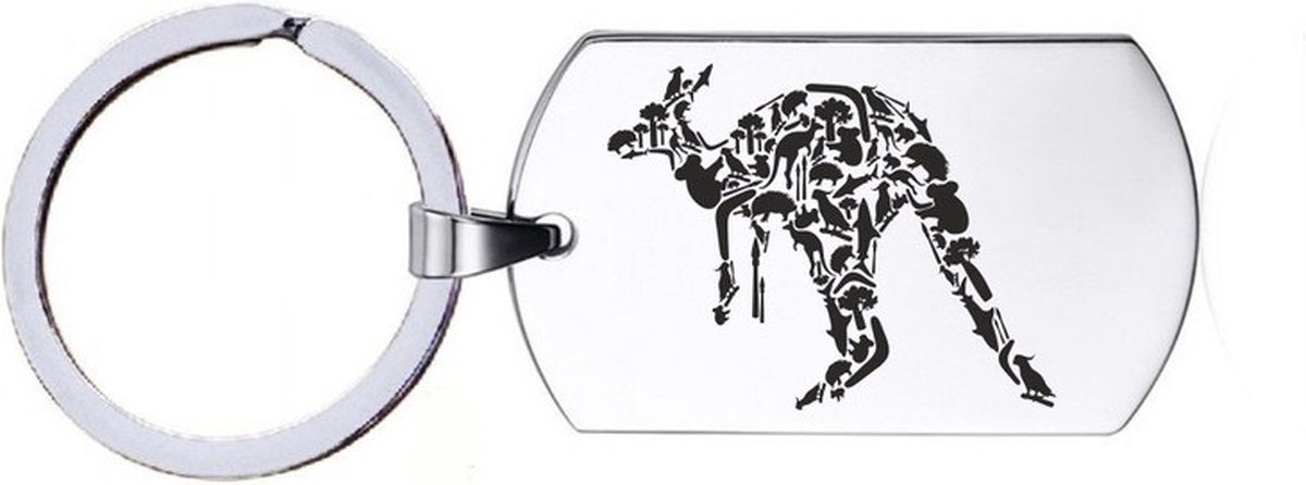 Sleutelhanger RVS - Kangaroo