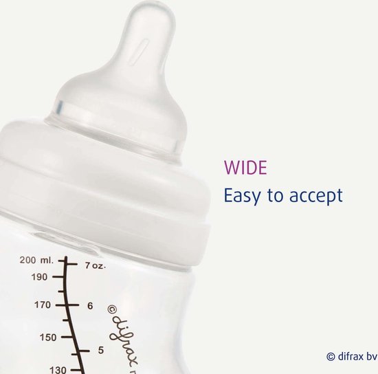 Difrax Flessenspeen Wide voor brede babyflessen - Maat Large - 2 stuks van Difrax — afbeelding 5