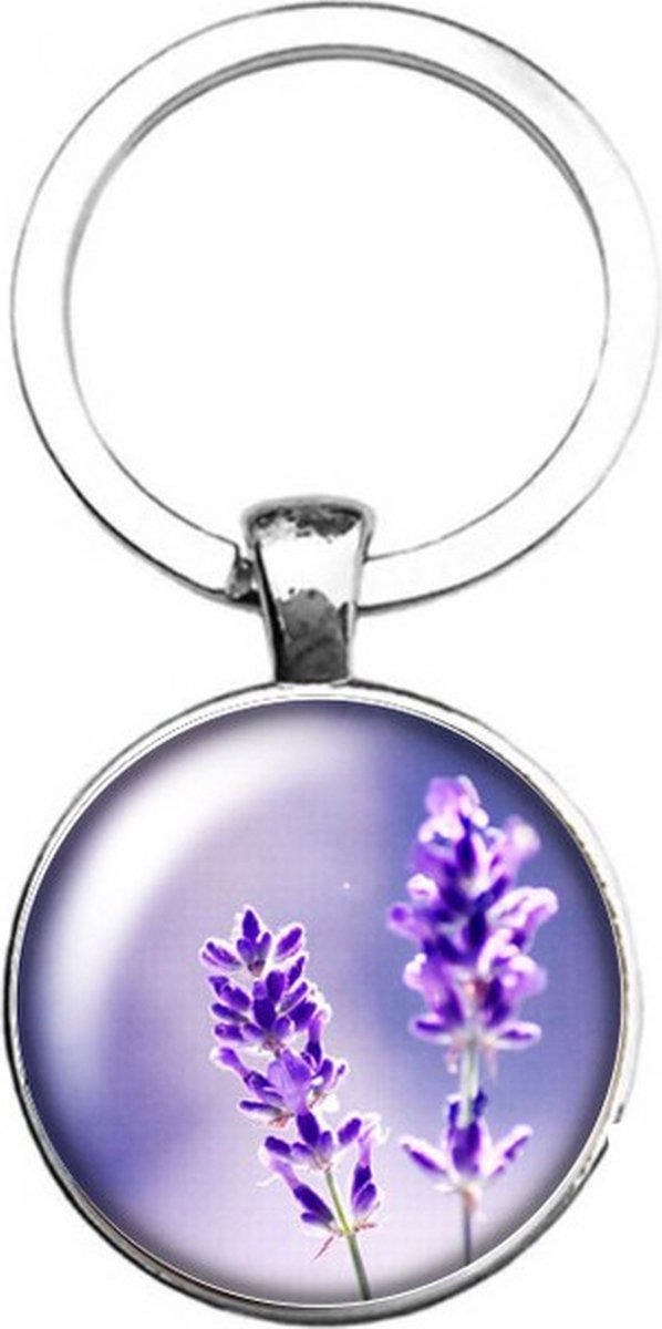 Sleutelhanger Glas - Lavendel