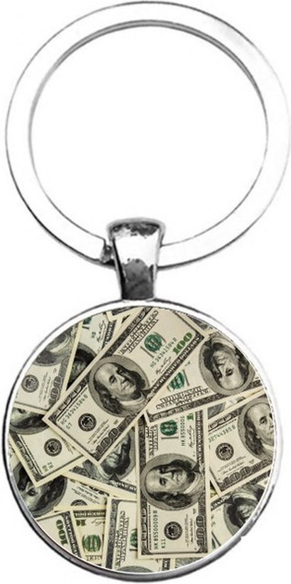 Sleutelhanger Glas - Dollars