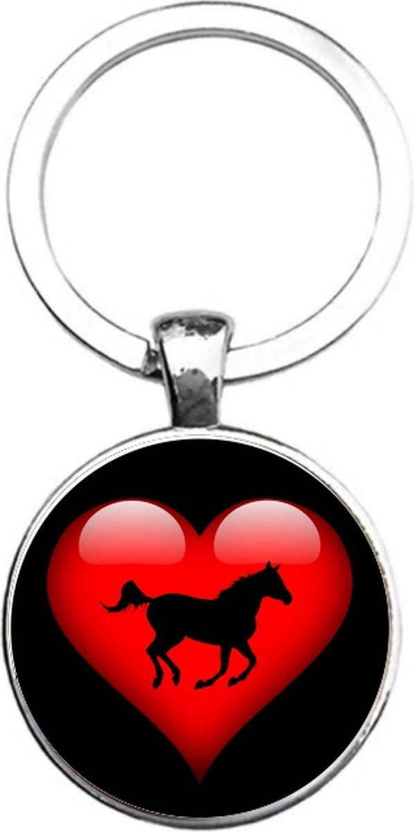 Sleutelhanger Glas - Paard