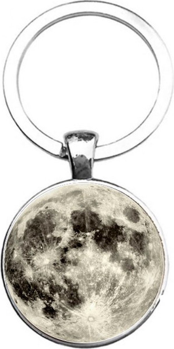 Sleutelhanger Glas - Maan