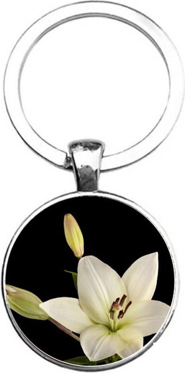 Sleutelhanger Glas - Lelie