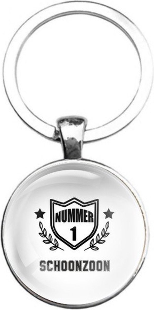 Sleutelhanger Glas - Nummer 1 Schoonzoon