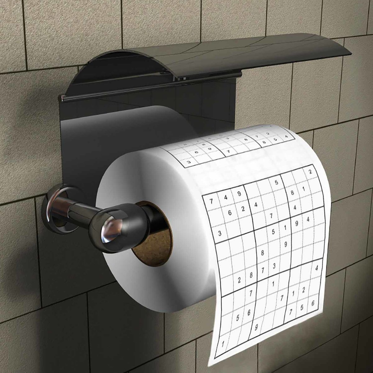 MikaMax Sudoku WC Papier - Sudoku - Iedervel een andere Sudoku -  Toiletpapier -... | bol.com