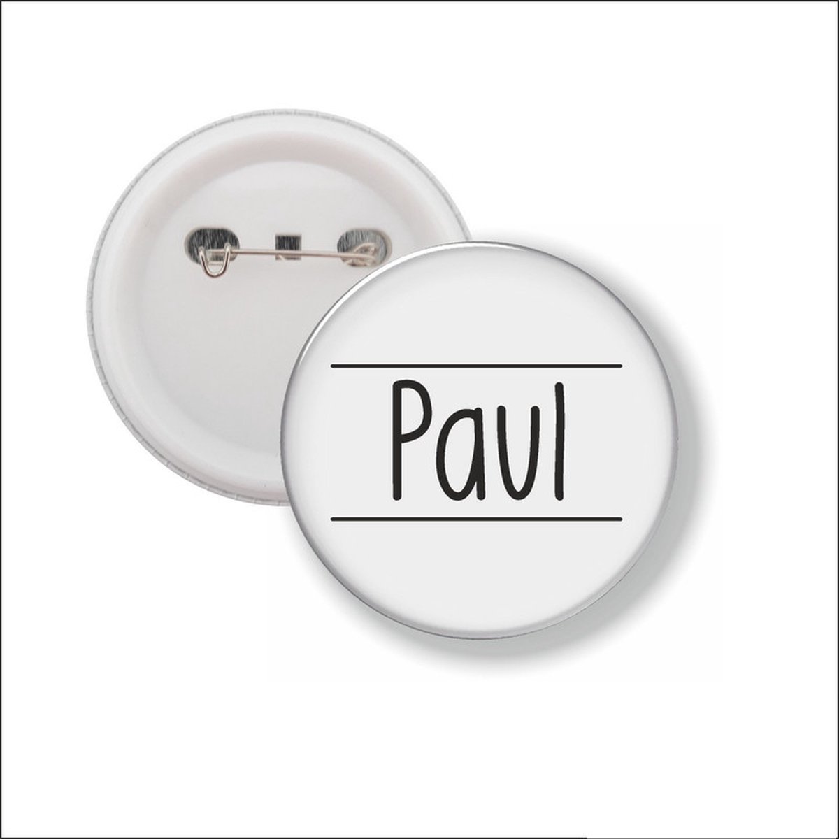 Button Met Speld 58 MM - Paul