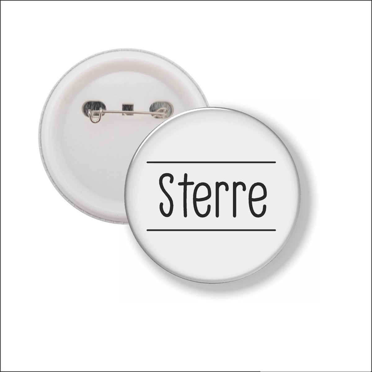 Button Met Speld 58 MM - Sterre