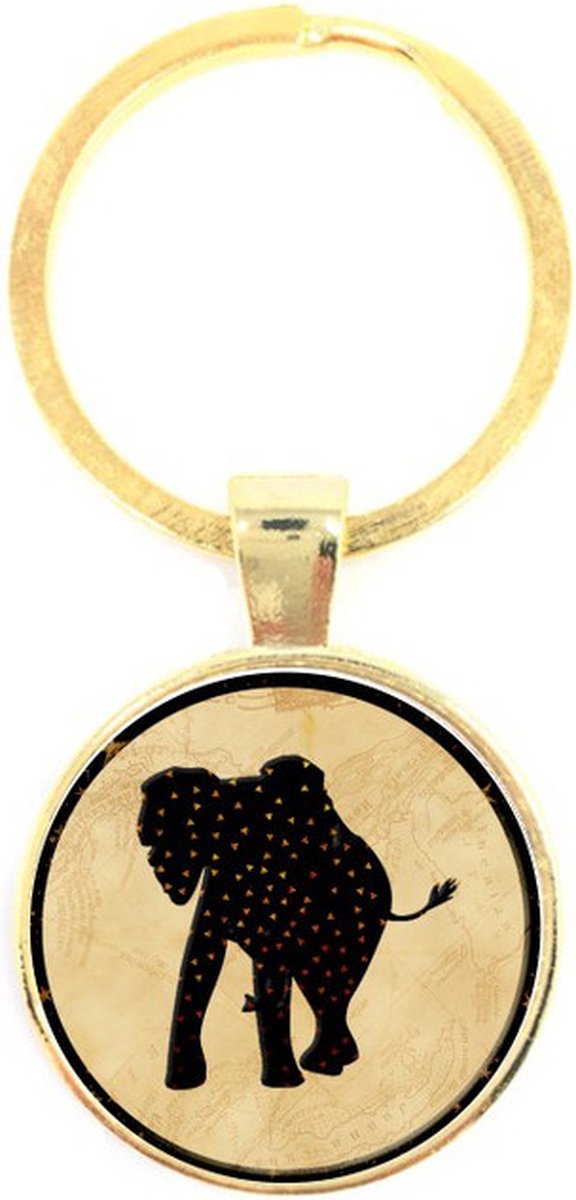 Sleutelhanger Glas - Olifant