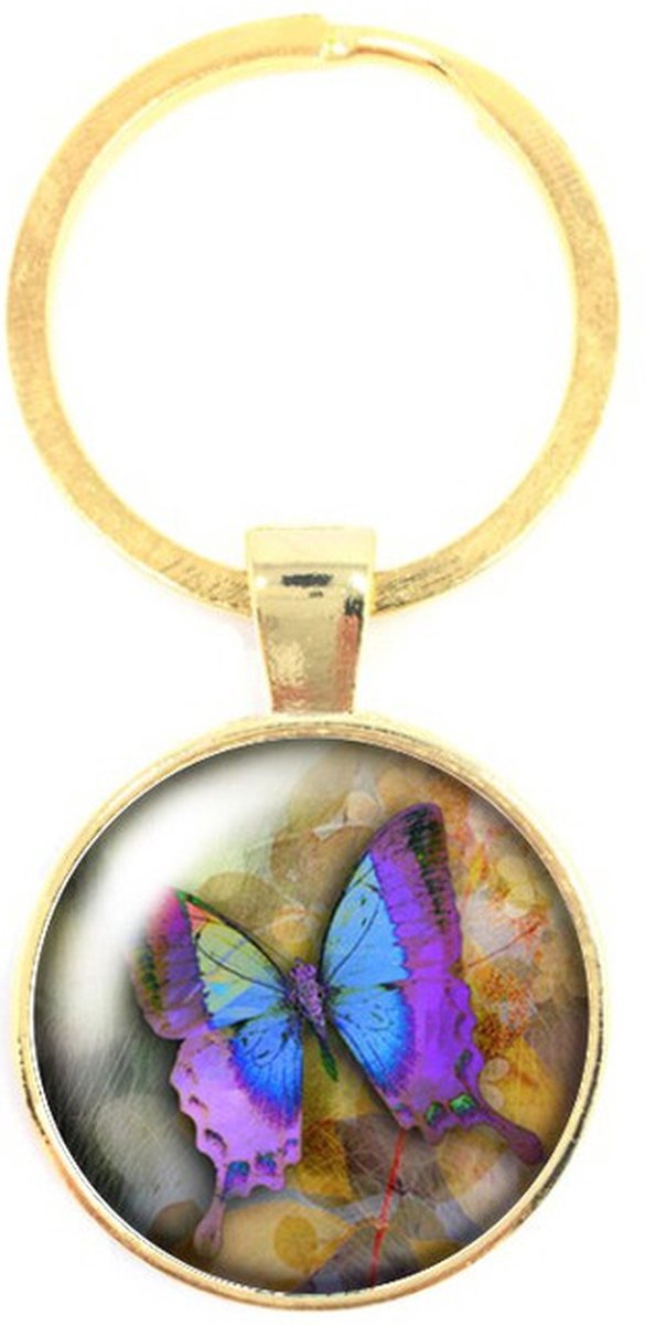 Sleutelhanger Glas - Vlinder