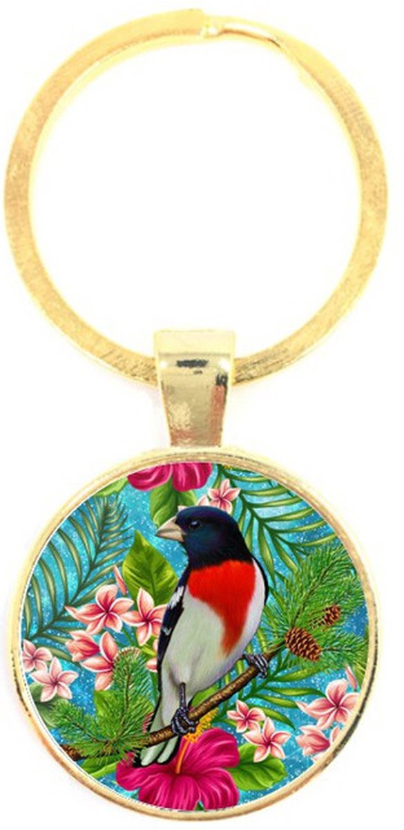 Sleutelhanger Glas - Vogel