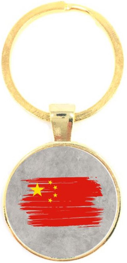 Sleutelhanger Glas - Vlag China